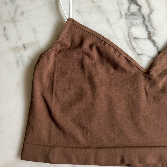 Free People Intimately Sweetheart Seamless Brami Toast Brown - Picture 5 of 12